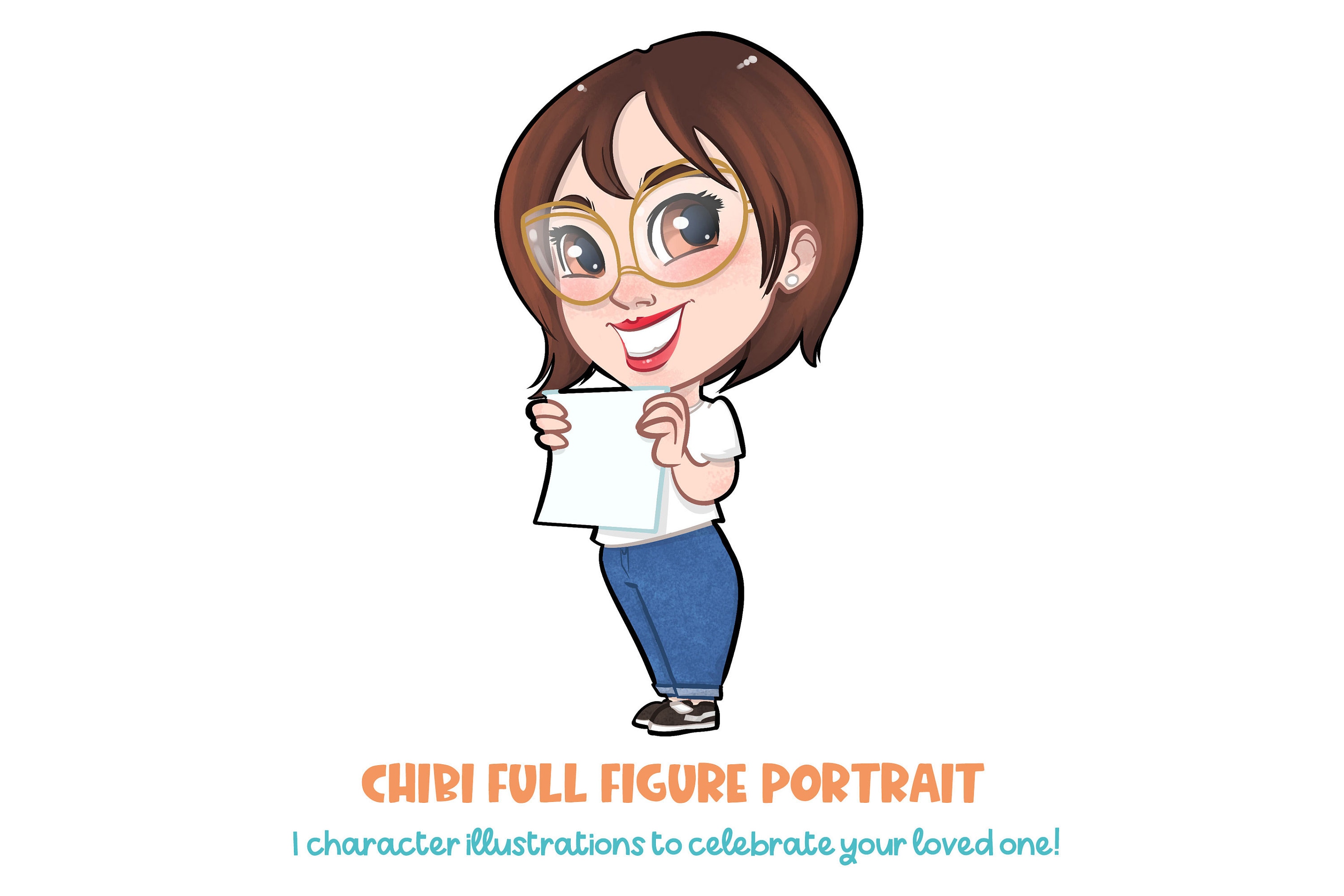 Chibi Portrait - a Cute Illustration for Retirements, Friends Birthdays,  Teacher Gifts, Best Man and Maid of Honor and More! - Etsy, image size:3000x2000