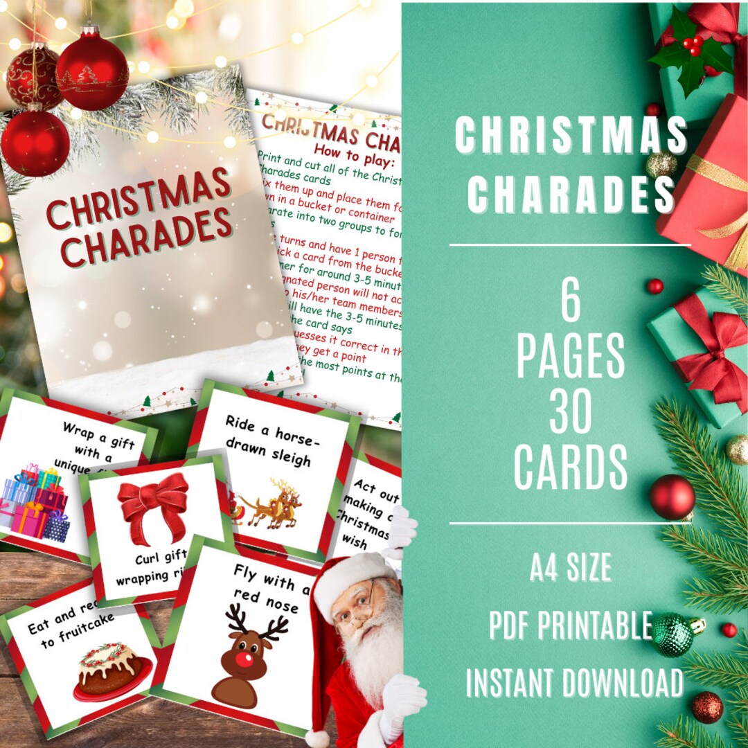 Christmas Charades: the Ultimate Family Fun Game for Holiday Gatherings ...