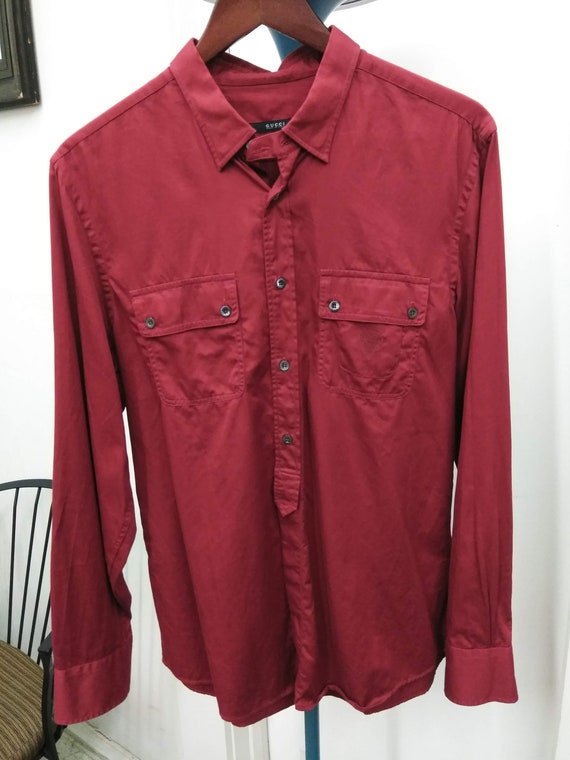 red gucci button up