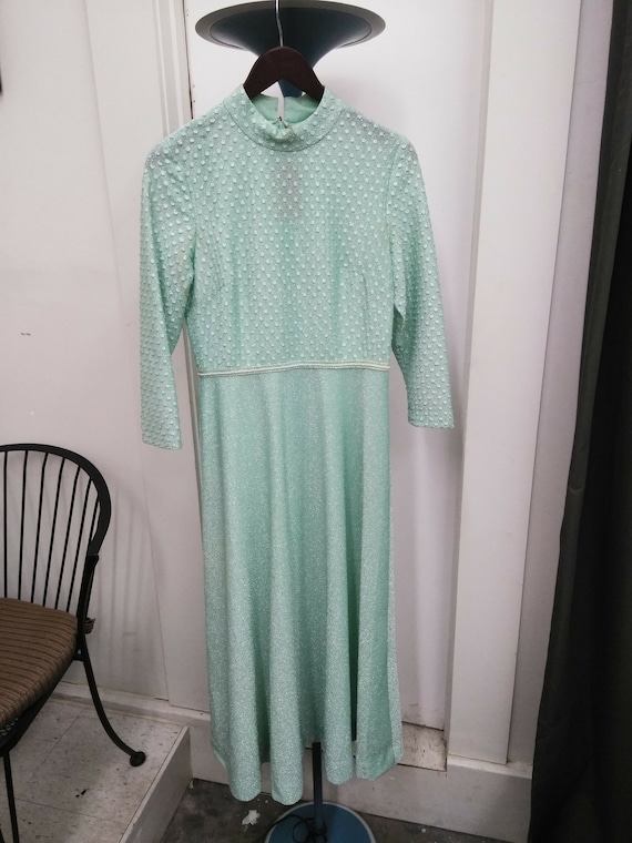 Vintage Green Sparkly Gown