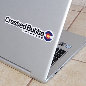 Crested Butte - Colorado - Ski Resort Stickers - mit Colorado Flagge