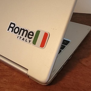 Rome - Italy - Travel Stickers - with Italian Flag