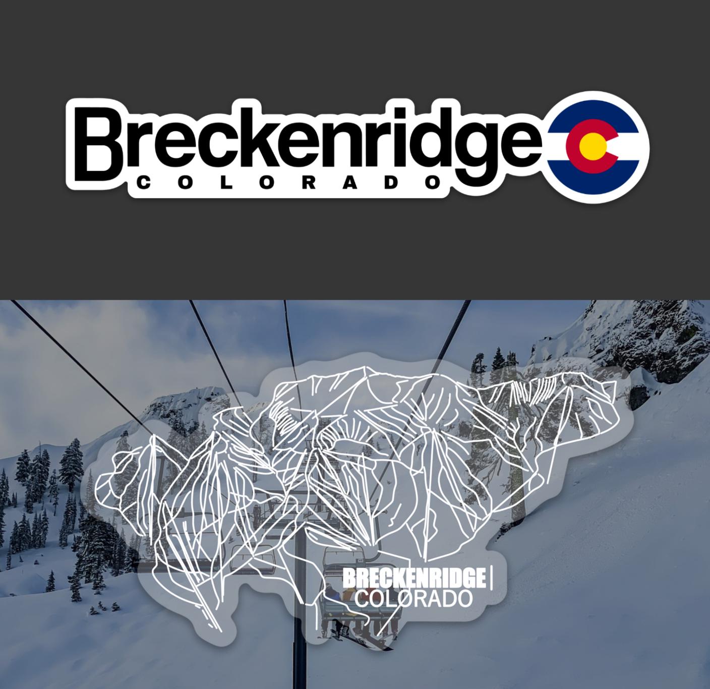 Breckenridge - Colorado - Ski Resort Stickers - Two (2) Sticker Combo