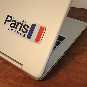 Paris - France - Travel Stickers - with France Flag