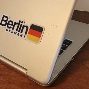 Berlin - Germany - Travel Stickers - with German Flag