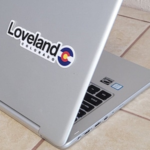 Loveland - Colorado - Ski Resort Stickers - with Colorado Flag