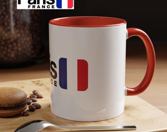 Paris - France - Ceramic Mug - with French Flag