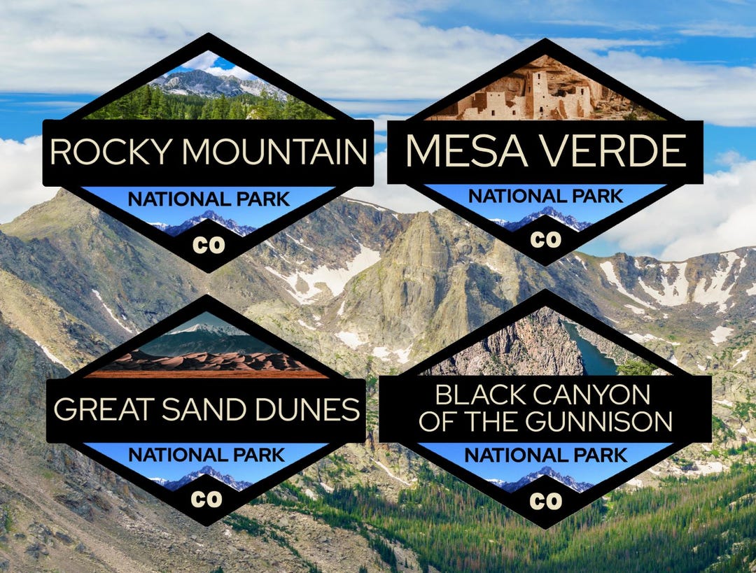 Colorado National Parks - Vinyl Sticker 4 Pack - Etsy