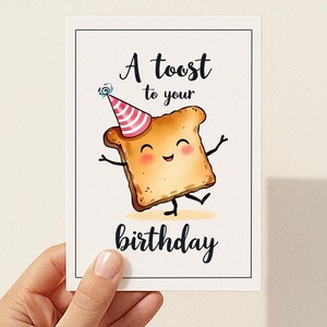 Carte de joyeux anniversaire à imprimer, téléchargement numérique, carte imprimable, carte imprimable Bday, cartes d'anniversaire drôles, un toast à votre anniversaire