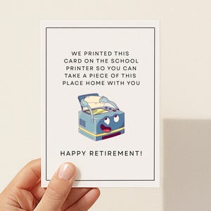 Carte de retraite d'enseignant à imprimer, carte de directeur de retraite, carte de retraite sarcastique pour patron, carte de collègue à la retraite, cartes de retraités drôles