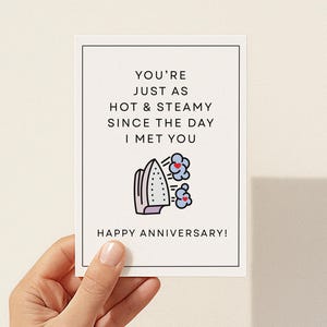 Carte d'anniversaire de jeu de mots imprimable pour mari, jolie carte de voeux d'anniversaire de mariage personnalisable ou anniversaire de rencontre femme