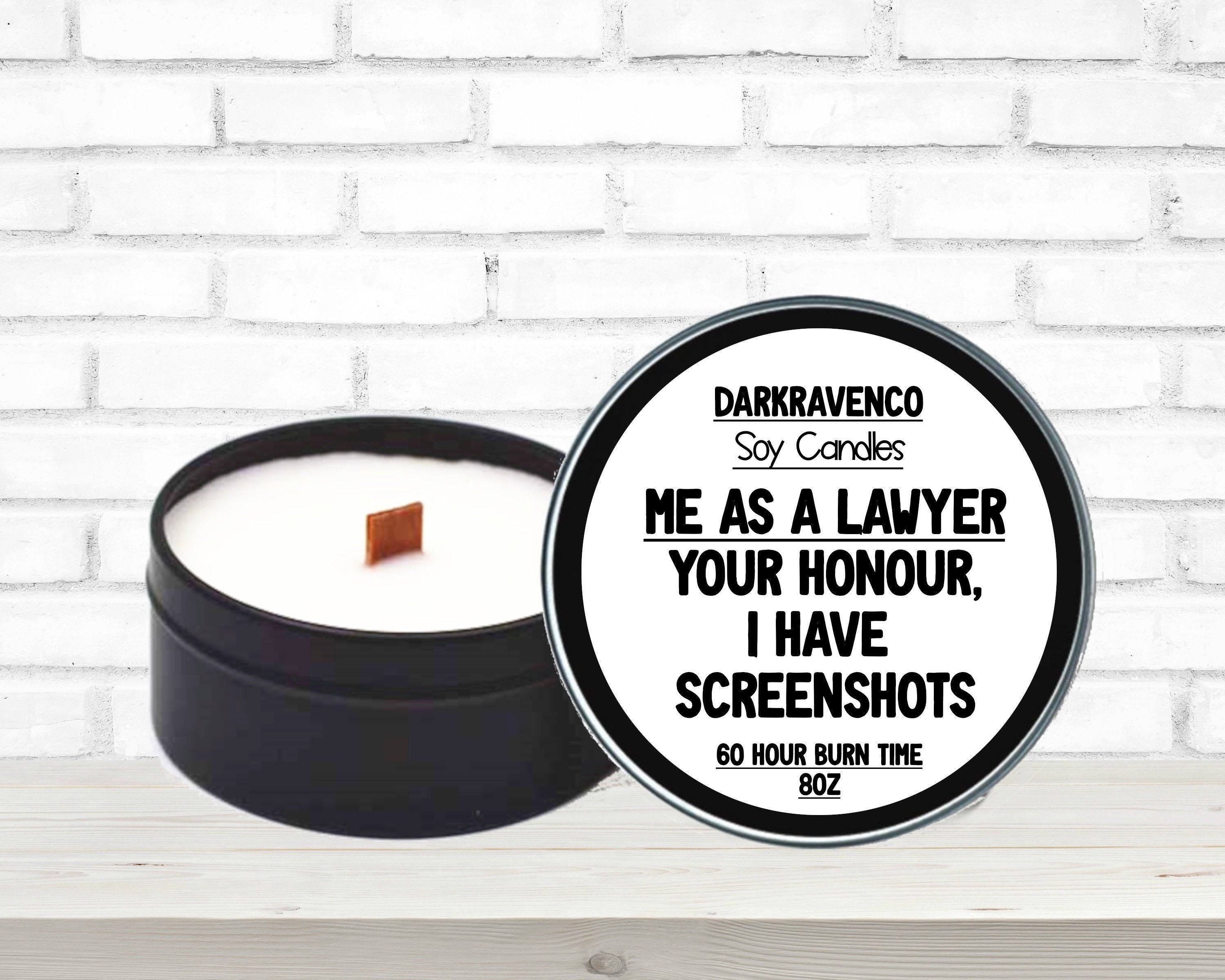 Gift for Lawyer Law Grad Gifts Funny Candles Lawyer Gift Etsy