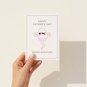 Cartão para o Dia dos Pais para imprimir, Cartão engraçado para o pai, Cartão para o primeiro Dia dos Pais, Presente personalizado para o pai, Cartão de felicitações para o pai, Cartão engraçado para o pai, Cartão para o pai com esperma
