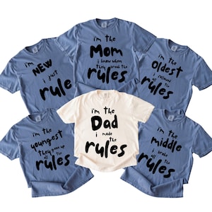 PNG The Rules Familie Passende PNG-Bundle, DIY lustiges Party-T-Shirt, Familiengruppe, passende Geschwister, diy Familienurlaub, lustige Familie png
