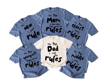 PNG The Rules Family Matching PNG Bundle, DIY Funny Party Tee, Family Group, Matching Siblings, diy Family Vacation, Funny Family png