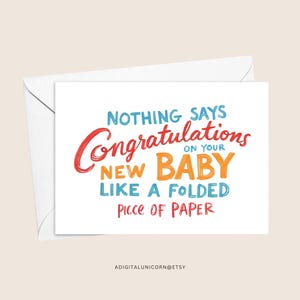 AFDRUKBARE grappige felicitatiekaart voor nieuwe baby, grappige felicitatiekaart voor nieuwe ouders, wenskaart nieuwe moeder, pas zwanger felicitatiekaart