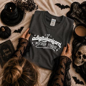 Charcoal Gildan 5000 Mockup, Folded T-Shirt Mockup, Flat Lay Shirt Mockup, Blank Tee PNG, Halloween Fall Boho Mockup, Simple Tee Mockup