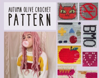 Crochet Pattern - Adventure Sweaters, 7 in 1, size inclusive, simple, quick, beginner friendly, Bubblegum, Finn, Marceline,