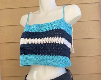 colorblock tank top - “sea breeze”