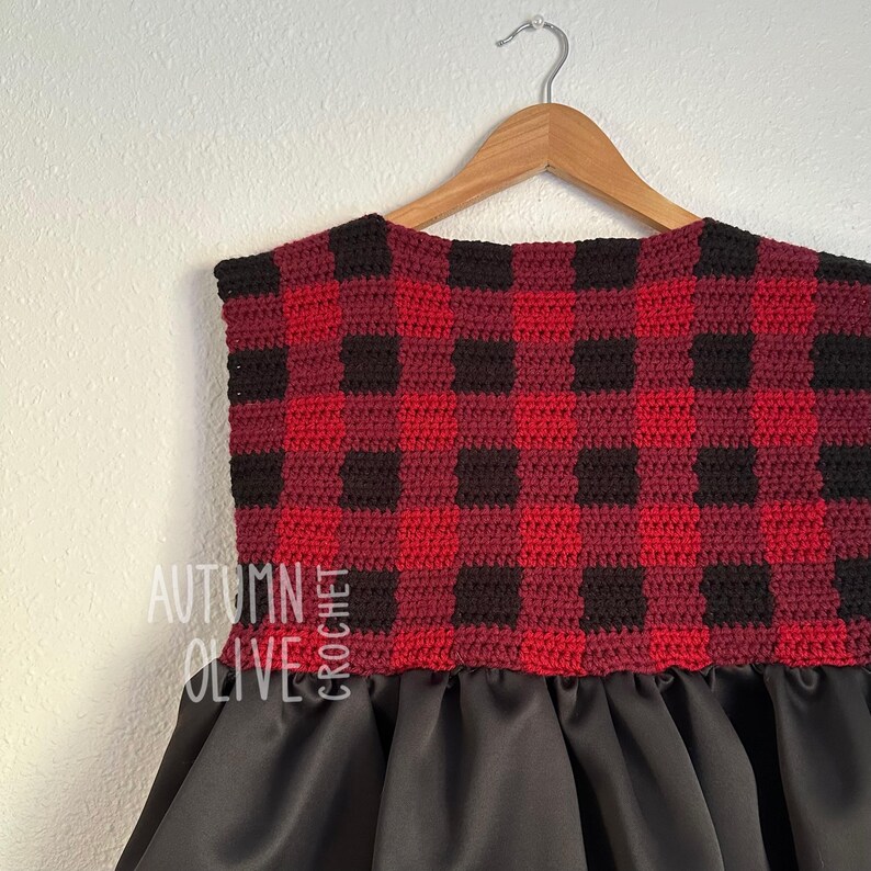 Buffalo Plaid Crochet Satin Curtain Babydoll Dress With Pockets Etsy