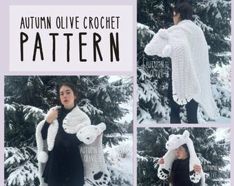 Crochet Pattern - Bear Fur Faux Throw and Rug - easy & timeless luxury winter fashion accessory/luxurious fancy cozy home decor