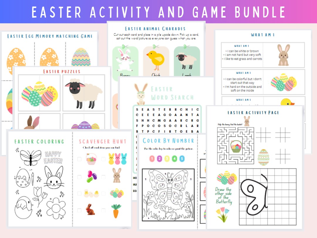 Easter Game, Easter Activity Bundle, Easter Activities for Sunday ...