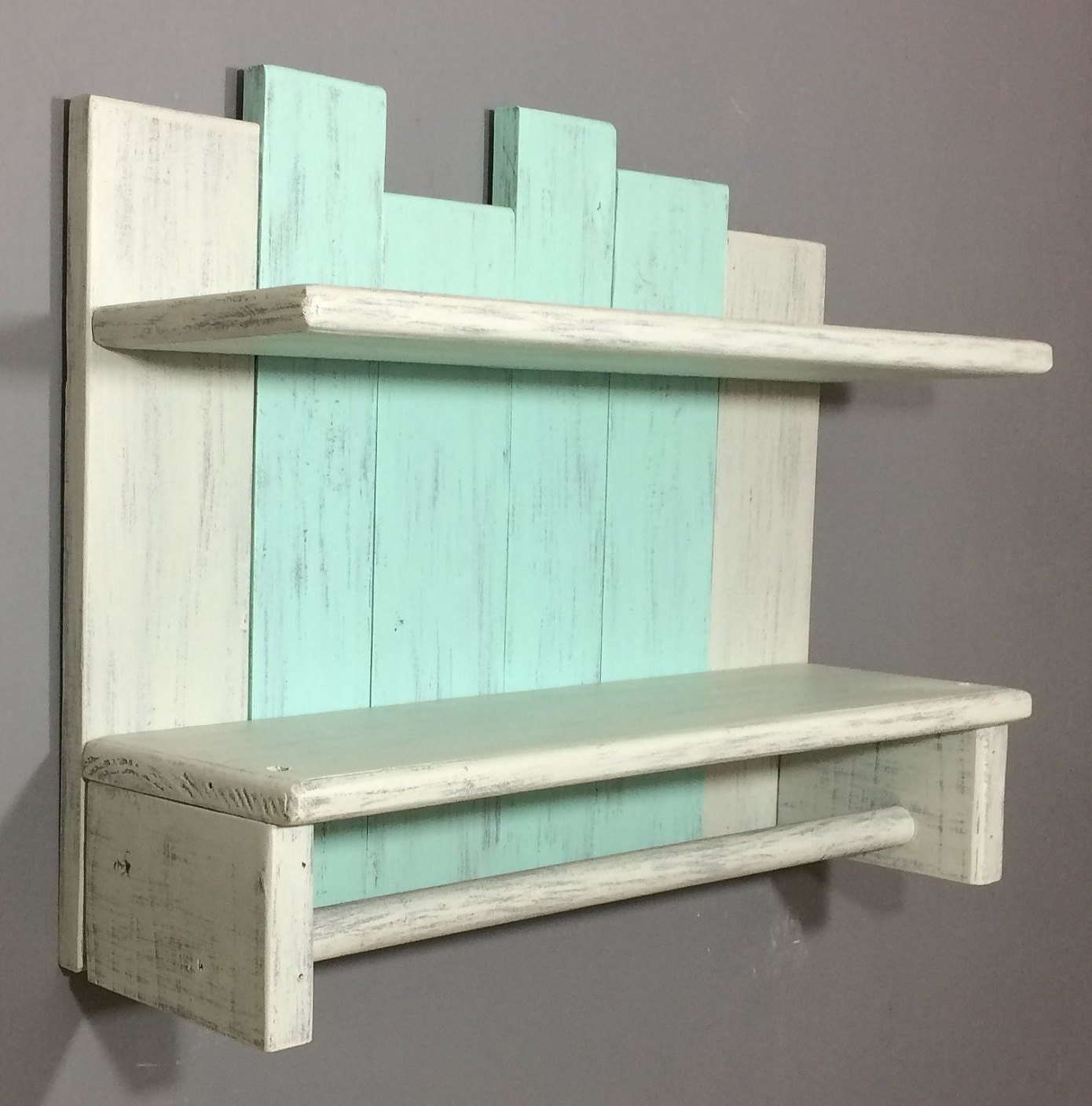 Four Tier Bathroom Shelf Towel Rack Solid Wood Vertical Small Space Decor  Organizer Hotel Towel Rack — Penn Rustics