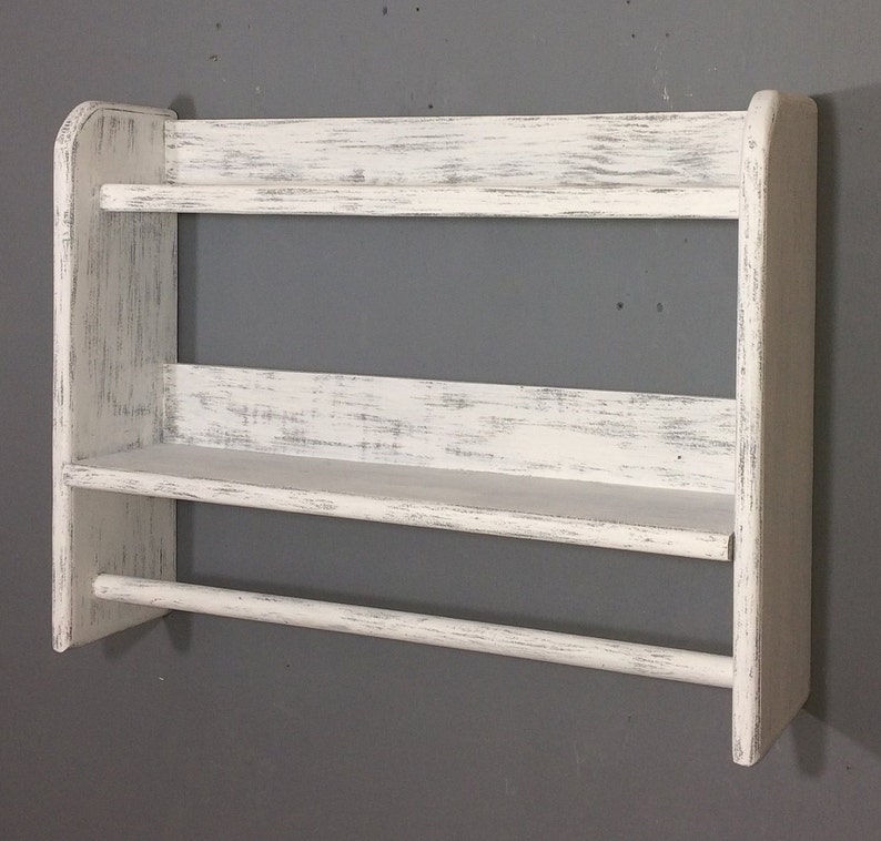 Bathroom Shelf With Towel Bar Beach Bathroom Towel Rack Etsy