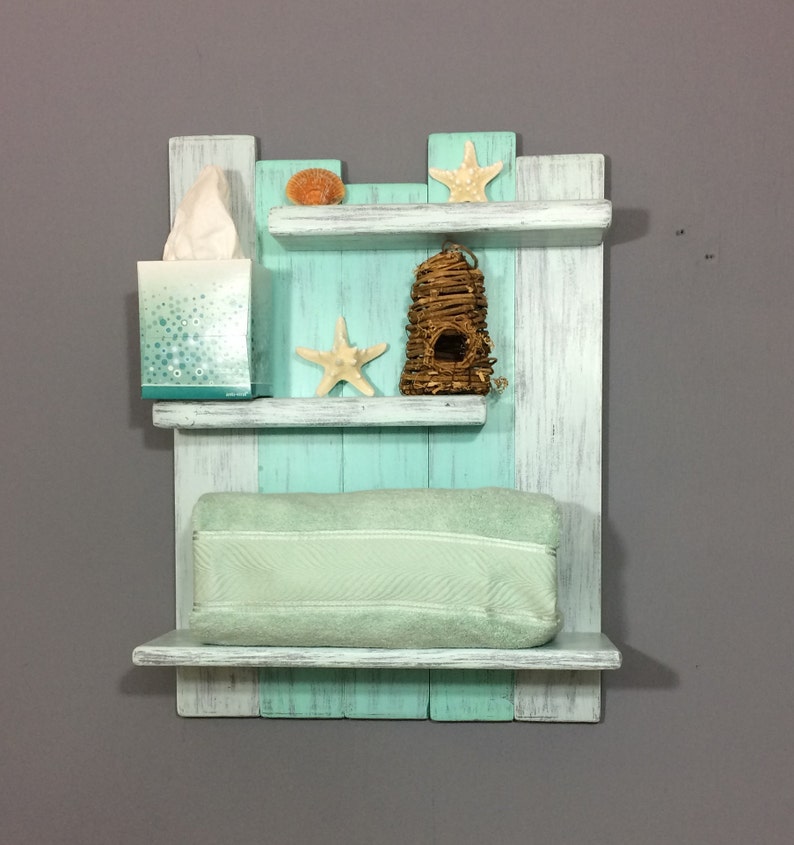 Coastal Decor Bathroom Shelf Over Toilet Three Tier Coastal Decor Bathroom Shelf Over Toilet Three Tier Wall