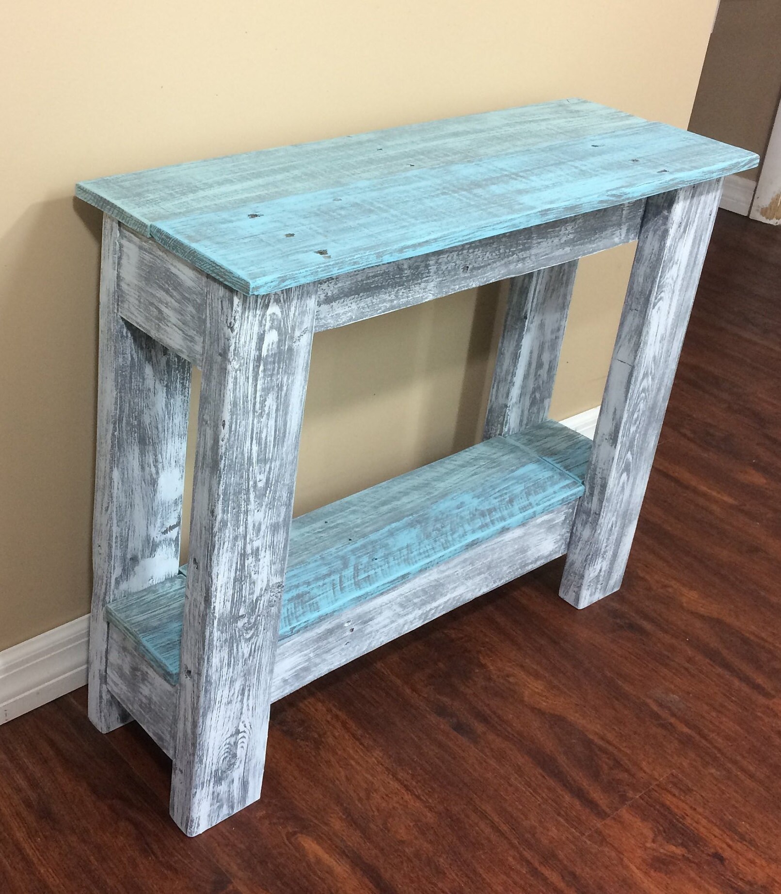 Beach house wood end table rustic nautical furniture Etsy Nederland