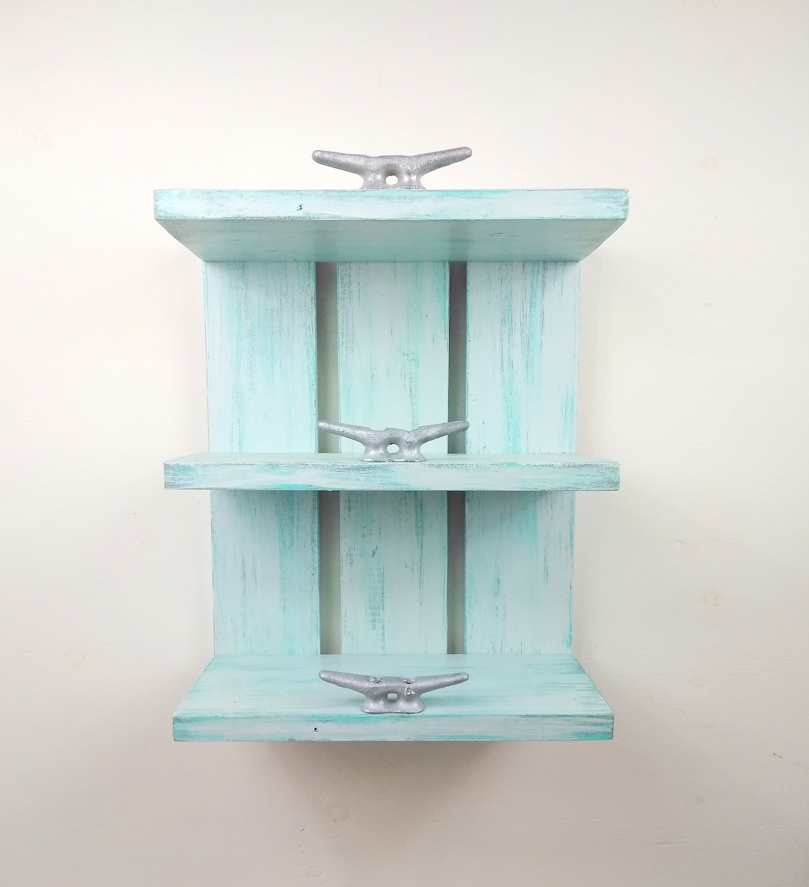 Wooden Beach Wall Decorrolled Towel Rack With Boat Etsy