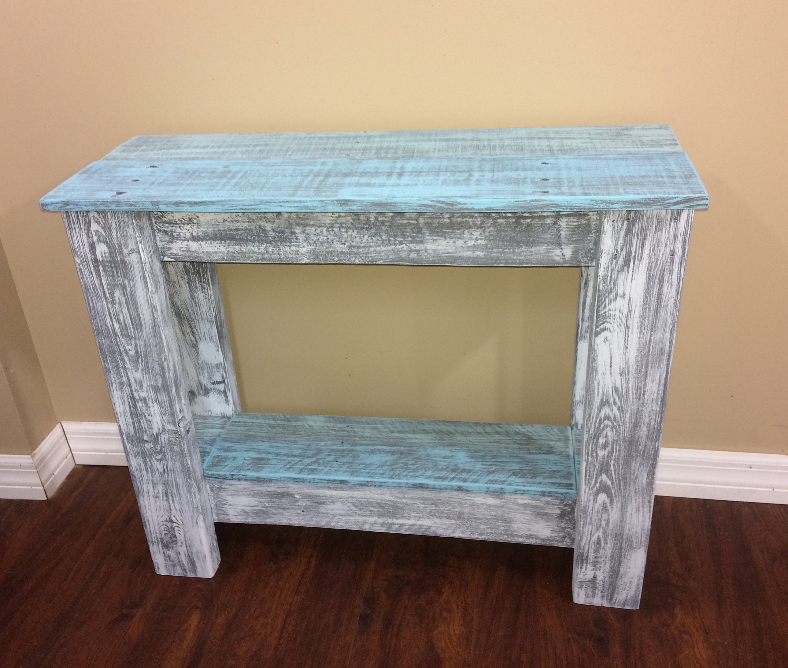 Beach house wood end table rustic nautical furniture Etsy Nederland