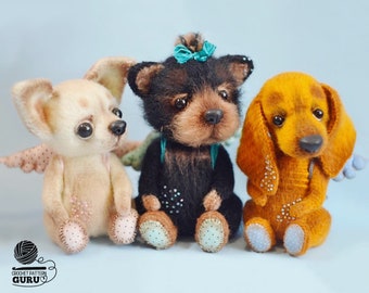 0034 Crochet Pattern - 4 puppy dogs Chihuahua, Dachshund, Yorkshire Terrier, Lapdog Bichon - Pdf file by Julia Ogol Etsy