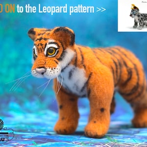 0044 Crochet Pattern Tiger Add on NOT A FULL PATTERN to 0029 Shanghai Leopard Wise Mao pattern Pdf file by Alexandra Simba Etsy image 1