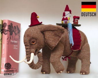 0001GEO HÄKELANLEITUNG - Elefant - Pdf file by Alexandra Simba Etsy