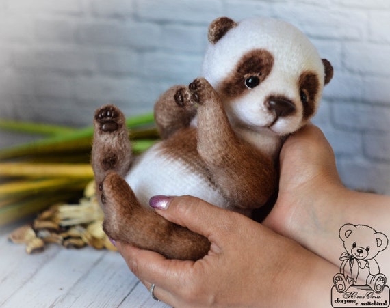 0030 Panda Crochet Pattern - Panda bear plush toy with moving head, neck, and limbs - Pdf file by Julia Ogol Etsy