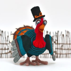 0060 Turkey Crochet Pattern - Rebus bird Thanksgiving dinner table home decor - Pdf file by Alexandra Simba Etsy