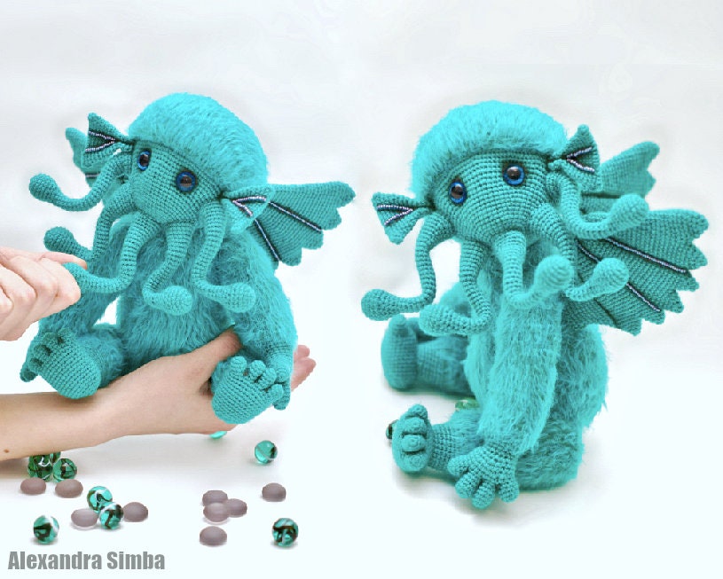 30 Cthulhu Crochet Patterns for Lovecraftian Amigurumi, Plushies, and Gifts 2 Cthulhu Monster Crochet Pattern by Alexandra Simba