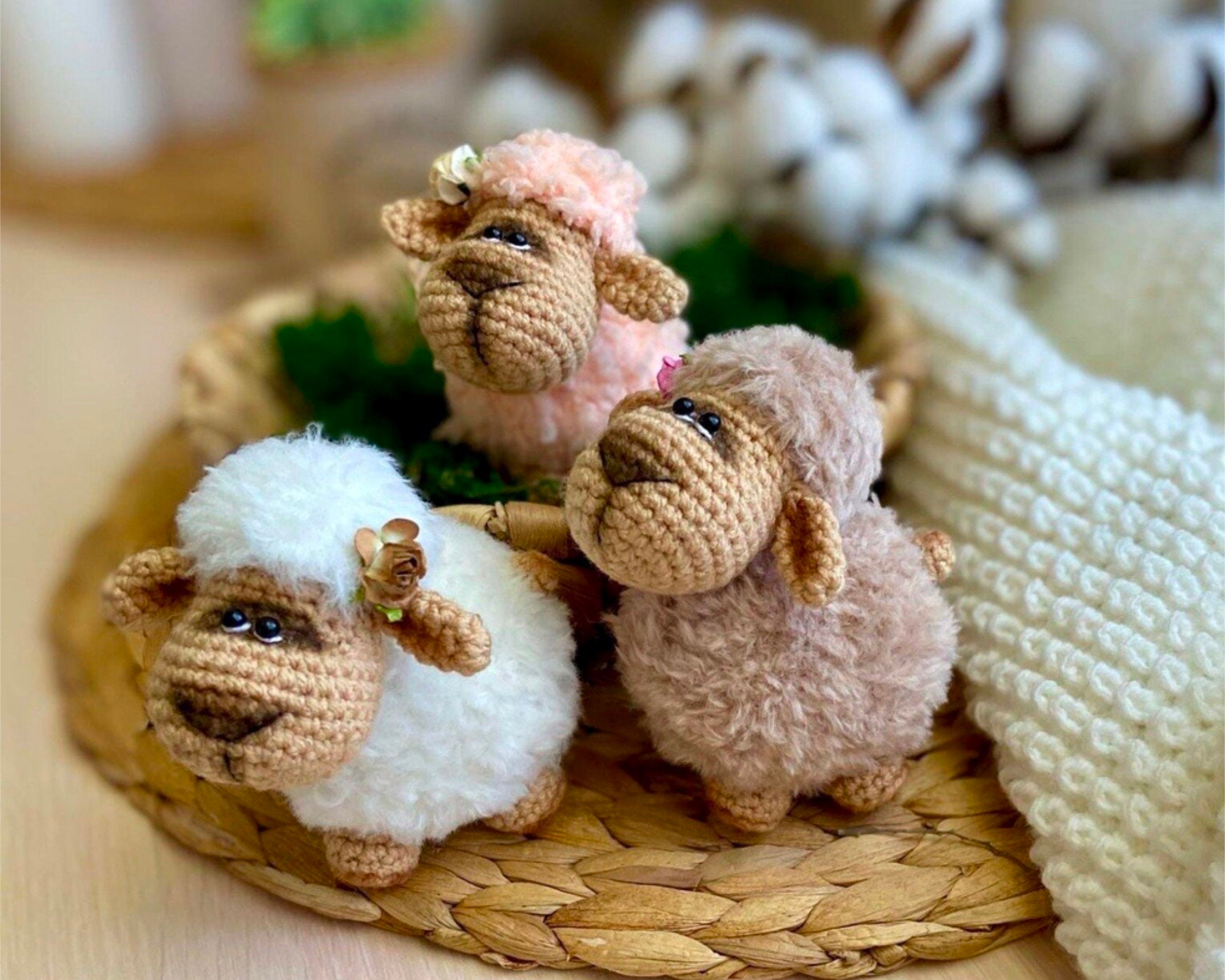 30 Animal Crochet Patterns for Cute Gifts, Nursery Decor, and Cozy Makes 3 Cute Sheep Crochet Pattern