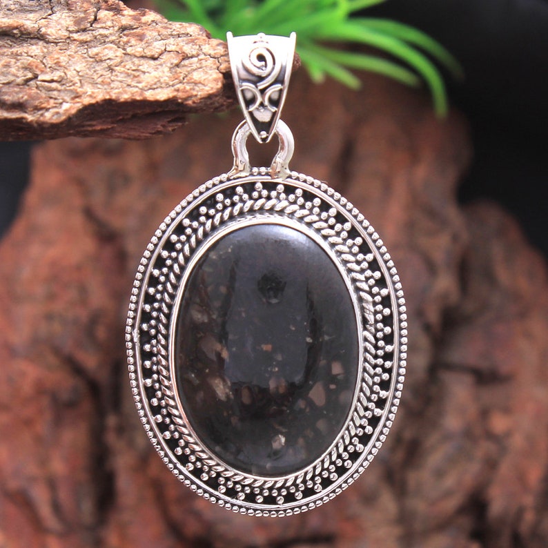 ap2067 Oval Shape Dinosaur Bone Gemstone Pendant Jewelry 925 Sterling Silver Hand Made Designer Pendant Jewelry Length 1 34