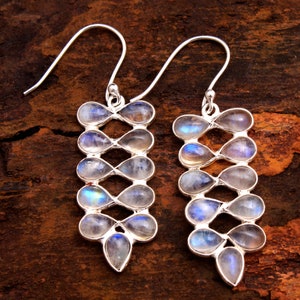 Moonstone Earring, Handmade Jewelry, Silver Earring, Gift For Mom, Women Jewelry