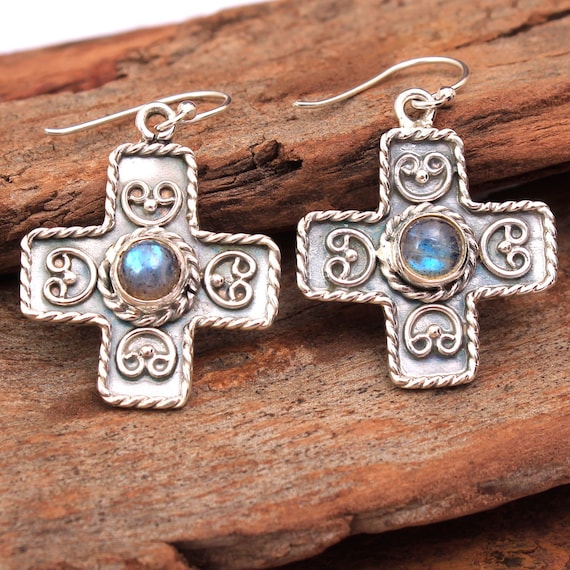Labradorite 2024 earrings silver