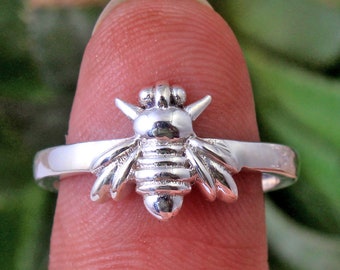 Honeybee Ring, Silver Ring, Statement Jewelry, Sterling Ring, Handmade Jewelry, Gift For Her