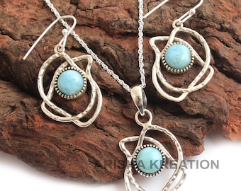 ❤larimar❤ Larimar Necklace | ML Logo | Marahlago Fine Jewelry