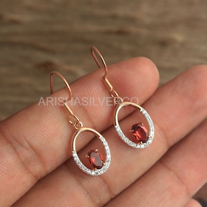 925 Silver Earring, Citrine Garnet, Peridot, Blue Topaz Earring, Gold Plated Earing, CZ Earring, Dangle Earring, Wedding Engagement Gift