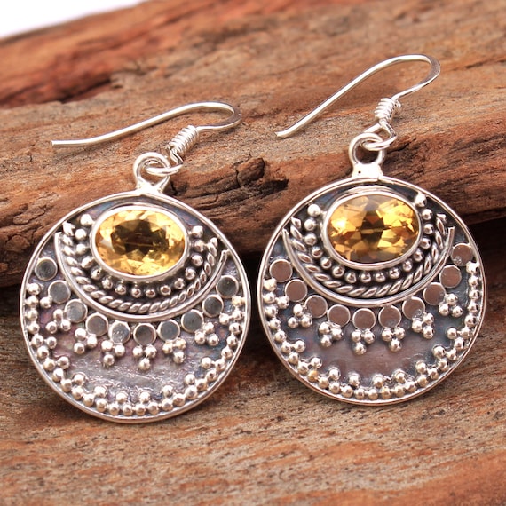 Bali Oval Herkimer Earrings Bali Oval Herkimer Earrings