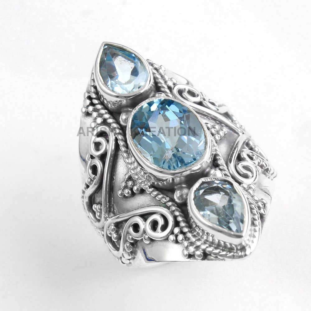 SILVER925 BLUE STONE DESIGN RING/シルバーリング SILVER925 BLUE STONE DESIGN RING/シルバーリング
