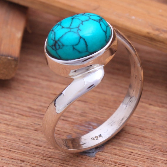 Solid sale turquoise ring