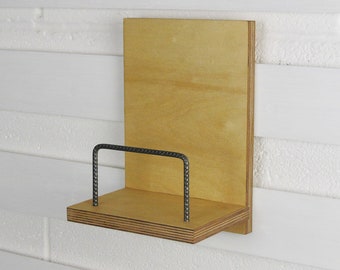 Kitchen cookbook stand - minimal recipe book stand, scandinavian, kitchen shelves, wall hanging, book holder, french cleat, handmade