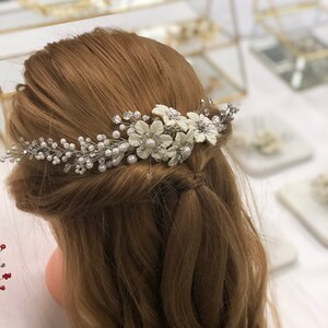 Floral Wedding Bridal Hair Comb/Beautiful Headpiece image 7